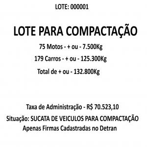 Lote do leilo Leilo da Policia Judiciaria de Sorocaba-SP